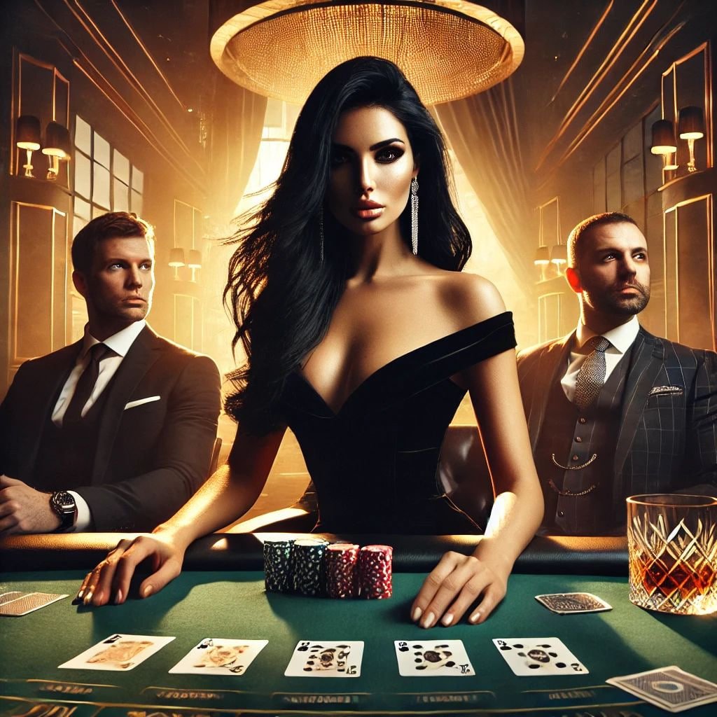 Dealer live casino profesional sedang bermain blackjack di gading33